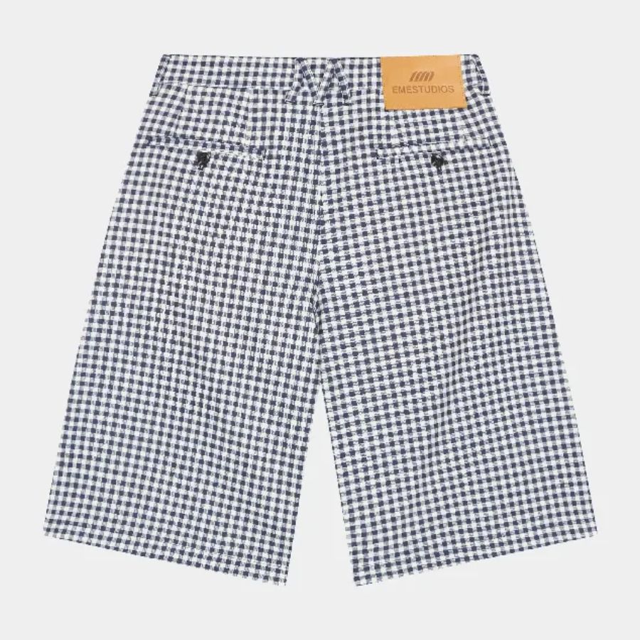 Eme Studios Jayden Navy Vichy Shorts Eme Studios Jayden Navy Vichy Shorts Backside