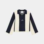 Celery Polo in White and Black on front side