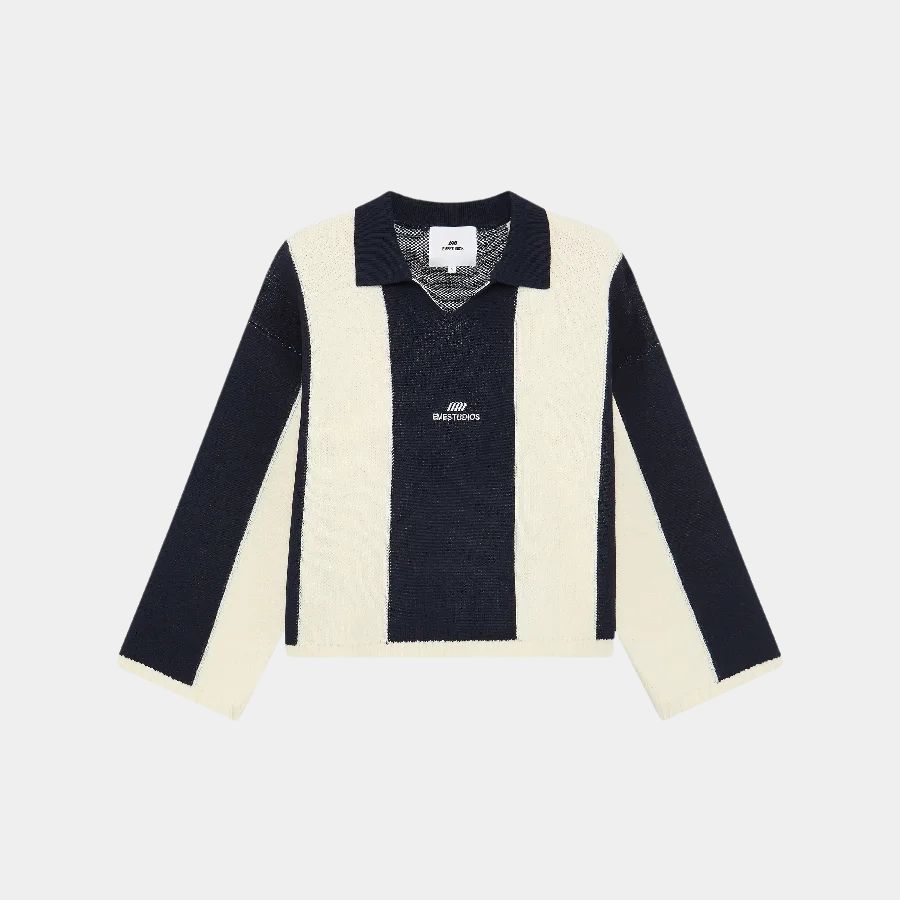 Celery Polo in White and Black Celery Polo in White and Black on front side