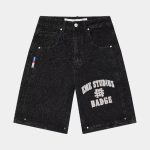 Eme Studios Badge Shadow Shorts - Black Frontside