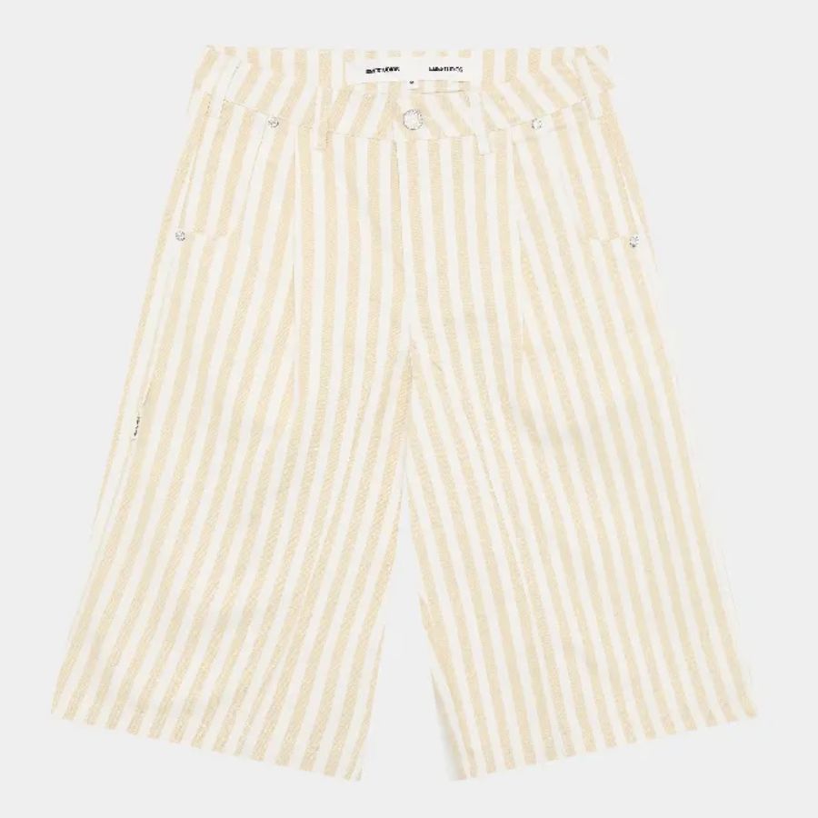 Eme Studios Tibiacore Striped Denim Shorts Eme Studios Tibiacore Striped Denim Shorts Frontside