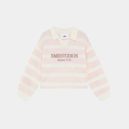 Eme studios Cotton Candy Polo in Pink on front side