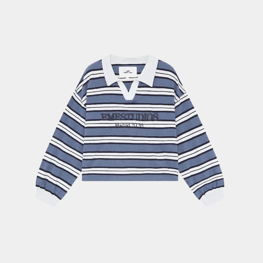 Eme Studios Oasis Baby Polo in Grey Eme Studios Oasis Baby Polo in Grey on front side